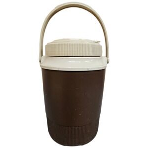Vintage Brown/Tan GOTT‎ Insulated 1/2 Gallon Water Jug With Handle #1502